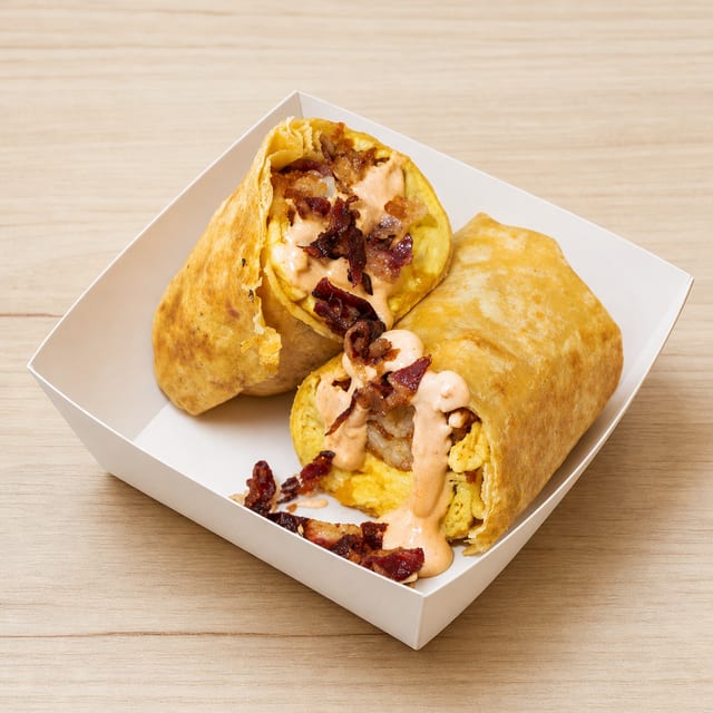 Cluckfast Burrito.