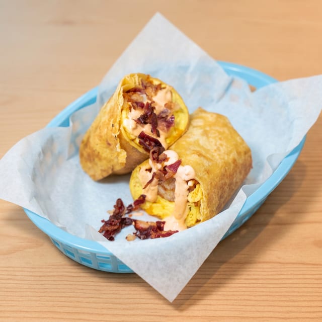 Cluckfast Burrito.
